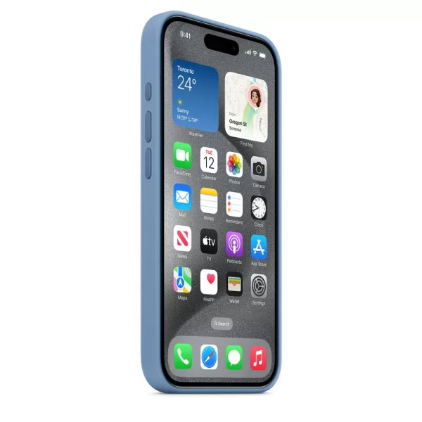 Чехол Screen Geeks Magsafe Silicone Case Iphone 15 Pro Max [Winter-Blue]